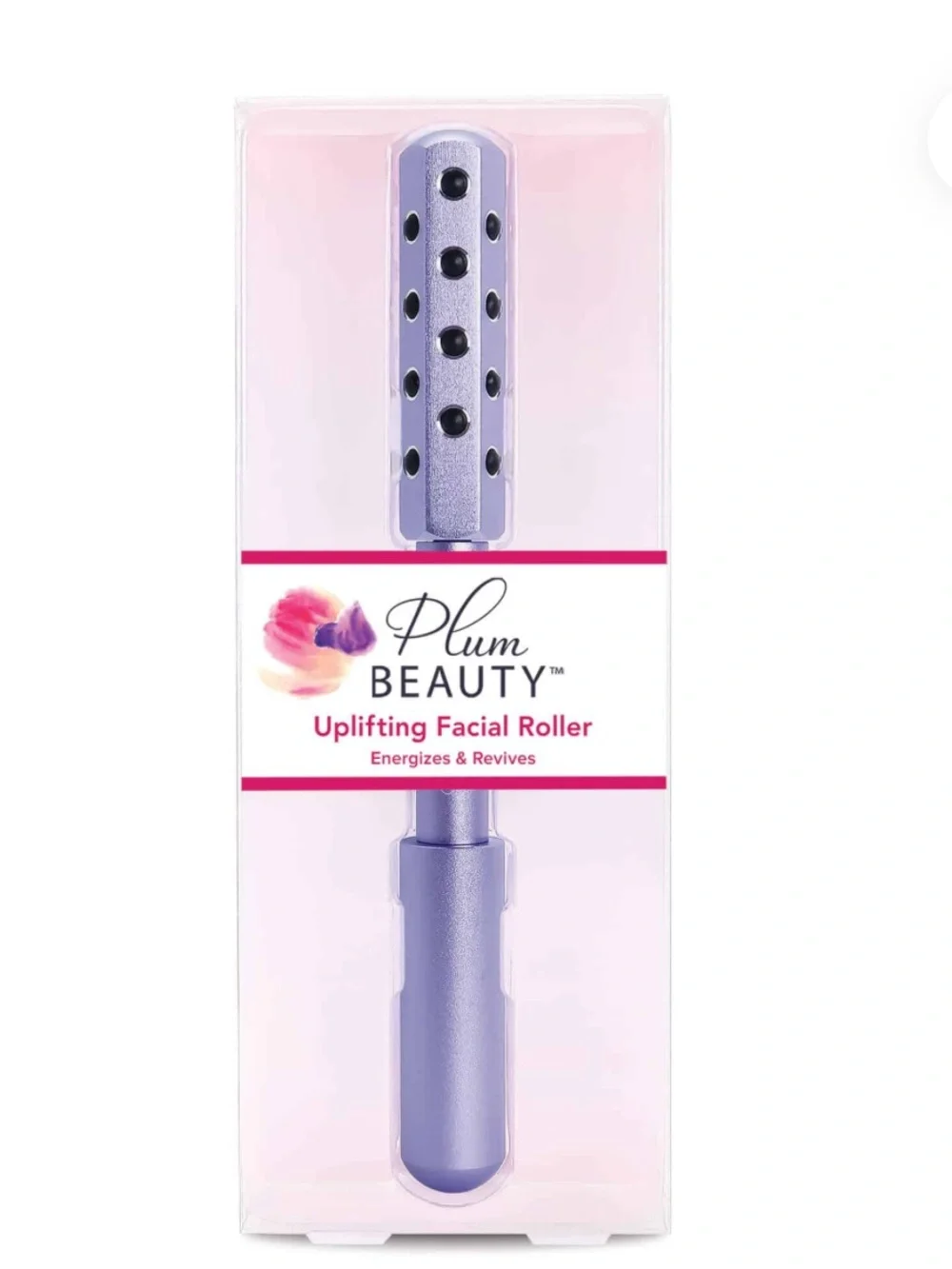 Plum Beauty Uplifting Facial Roller Massager Neck Skincare Purple NEW